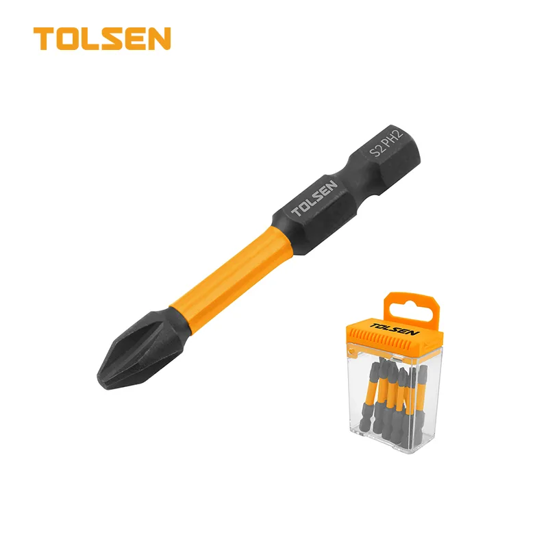 20572 Tolsen - Bộ Đầu Vít Va Đập Ph2 10 Chi Tiết